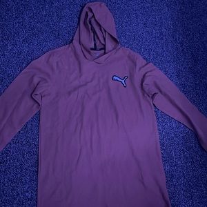 Puma stretchy small men’s hoodie brown